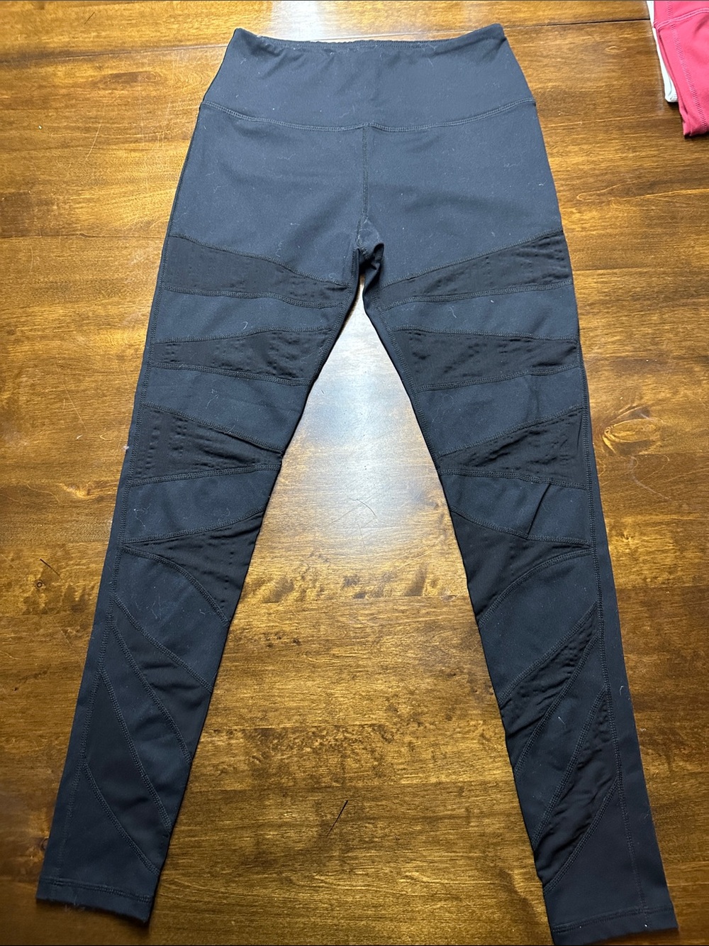 BuffBunny Black High-Waist Mesh-Panel Leggings